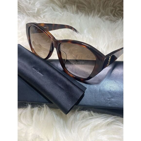 YSL Saint Laurent Sunglasses Tortoise Frame NWOT MSRP $550 - Picture 2 of 6